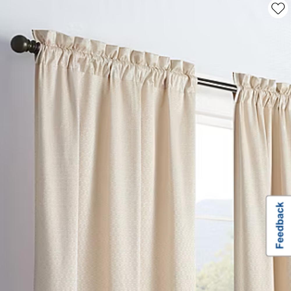 3 Eclipse Canova Energy Saving LightFilteringRod Pocket Single CurtainPanelIvory - Picture 3 of 6